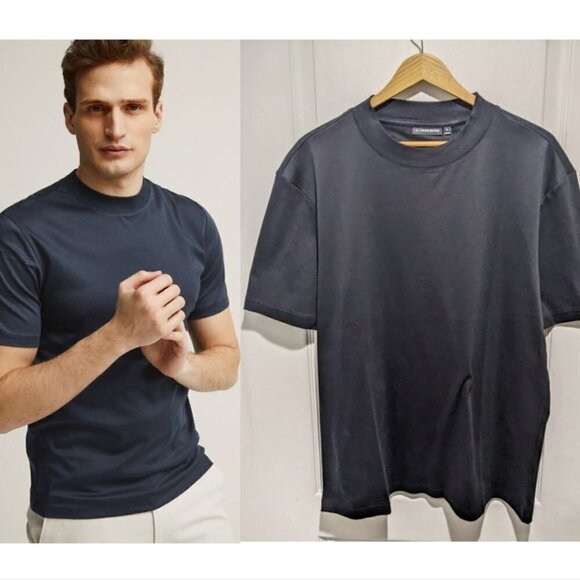 NWT J. Lindeberg | Ace Mock Neck T-shirt in Black - Picture 1 of 14